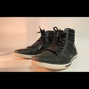 Kenneth Cole black leather high tops size 10.5